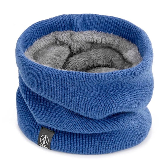 Neck Warmer for Men Women Fleece Neck Gaiter Winter Double-layer Thick Knit Circle Loop Infinity Scarf Warm
