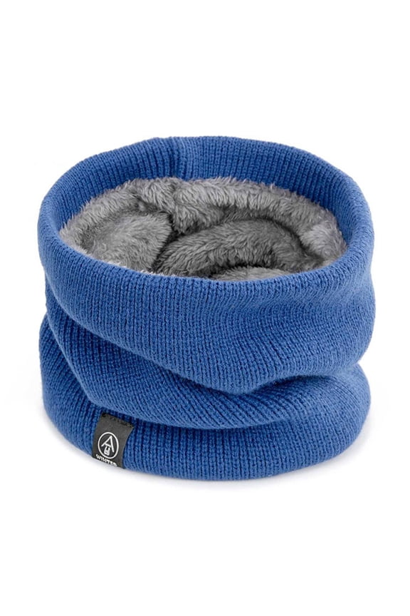 Neck Warmer for Men Women Fleece Neck Gaiter Winter Double-layer Thick Knit Circle Loop Infinity Scarf Warm