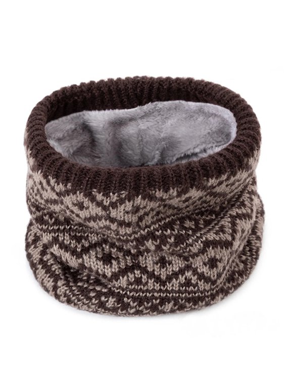 Neck Warmer for Men Women Fleece Neck Gaiter Winter Double-layer Thick Knit Circle Loop Infinity Scarf Warm
