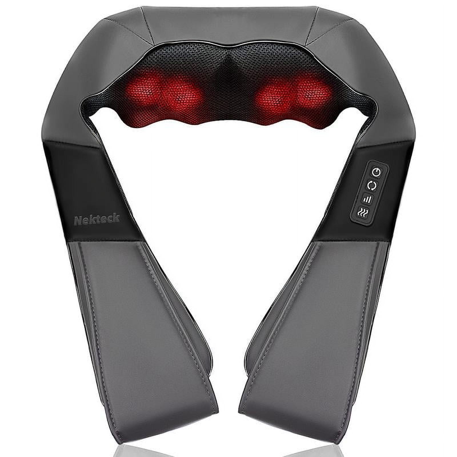 Nekteck Neck Massager with Heat, Cordless Electric Deep Tissue 6D Knea