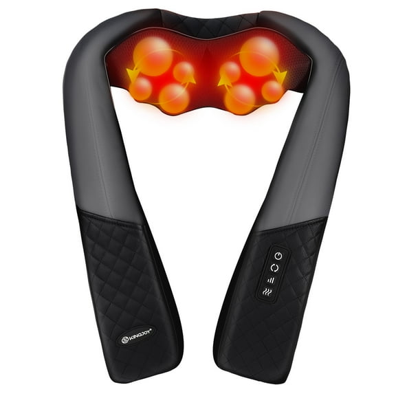 Neck and Shoulder Massager with Heat, 4D Shiatsu Neck and Back Massager with 16 Nodes for Back, Shoulder, Legs