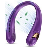 Neck fan, portable and rechargeable neck fan, upgraded cooling air volume, ultra-quiet, 4000 mah battery