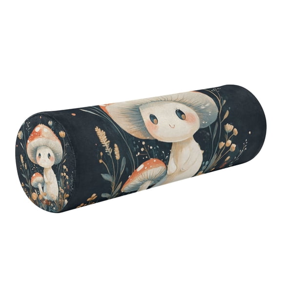 Neck pillow Round Cervical Pillow Cylindrical Pillow Lumbar Pillow Sofa Headrest Pillow Support For the Back, Neck and Head Cartoon Magic Mushroom