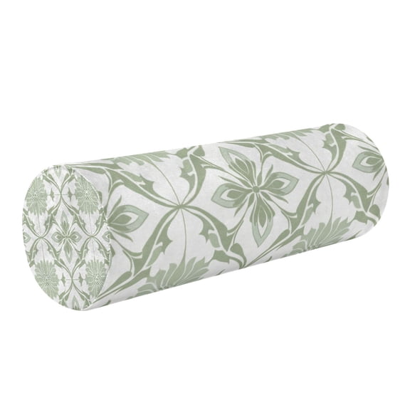 Neck pillow Round Cervical Pillow Cylindrical Pillow Lumbar Pillow Sofa Headrest Pillow Support For the Back, Neck and Head Green Pattern