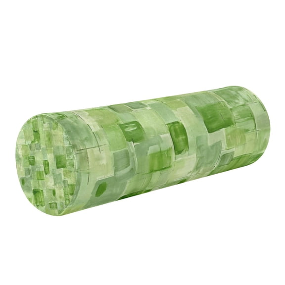 Neck pillow Round Cervical Pillow Cylindrical Pillow Lumbar Pillow Sofa Headrest Pillow Support For the Back, Neck and Head Green Square