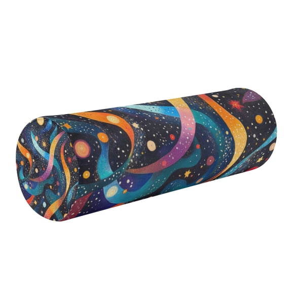 Neck pillow Round Cervical Pillow Cylindrical Pillow Lumbar Pillow Sofa Headrest Pillow Support For the Back, Neck and Head Star Galaxy