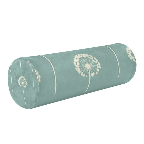 Neck pillow Round Cervical Pillow Cylindrical Pillow Lumbar Pillow Sofa Headrest Pillow Support For the Back, Neck and Head White Pretty Dandelions