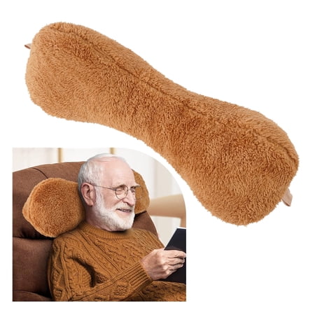 VCOMSOFT Neck Support Pillow, Soft Recline Pain Relief for Sleeping, Car, Sofa, Recliner (Camel)