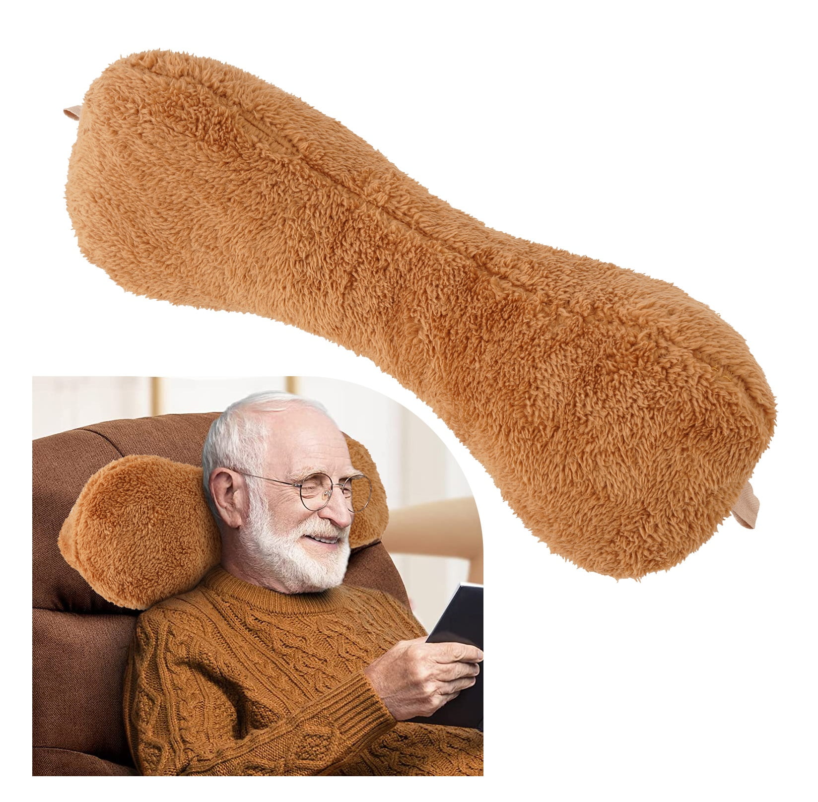Soft Supportive Adjustable Neck Pillow for Sleeping Sofa Recliner Head Back Lumbar Support Cushion Camel Walmart