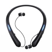 Neckband Bluetooth Headphone, Retractable Headphones with Bluetooth, Stereo Noise Cancelling Earphones Neckband Bluetooth Earphones for Office Meetings and Daily Commuting