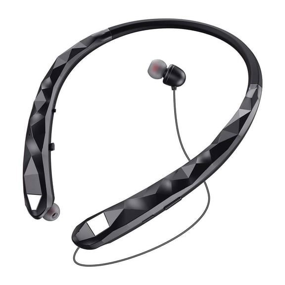 Neckband Bluetooth Headphones, Retractable Headphone Bluetooth 5.3 & IPX5 Waterproof, Neckband Headphones 18H Playback with ANC for Fitness/Office