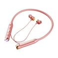 thumbnail image 1 of Neckband Earphones, Wireless Bluetooth Headphones with LED Flashlight, Heavy Bass Noise Cancelling for Sports and Outdoor, Pink Color with Long Playtime, 1 of 8