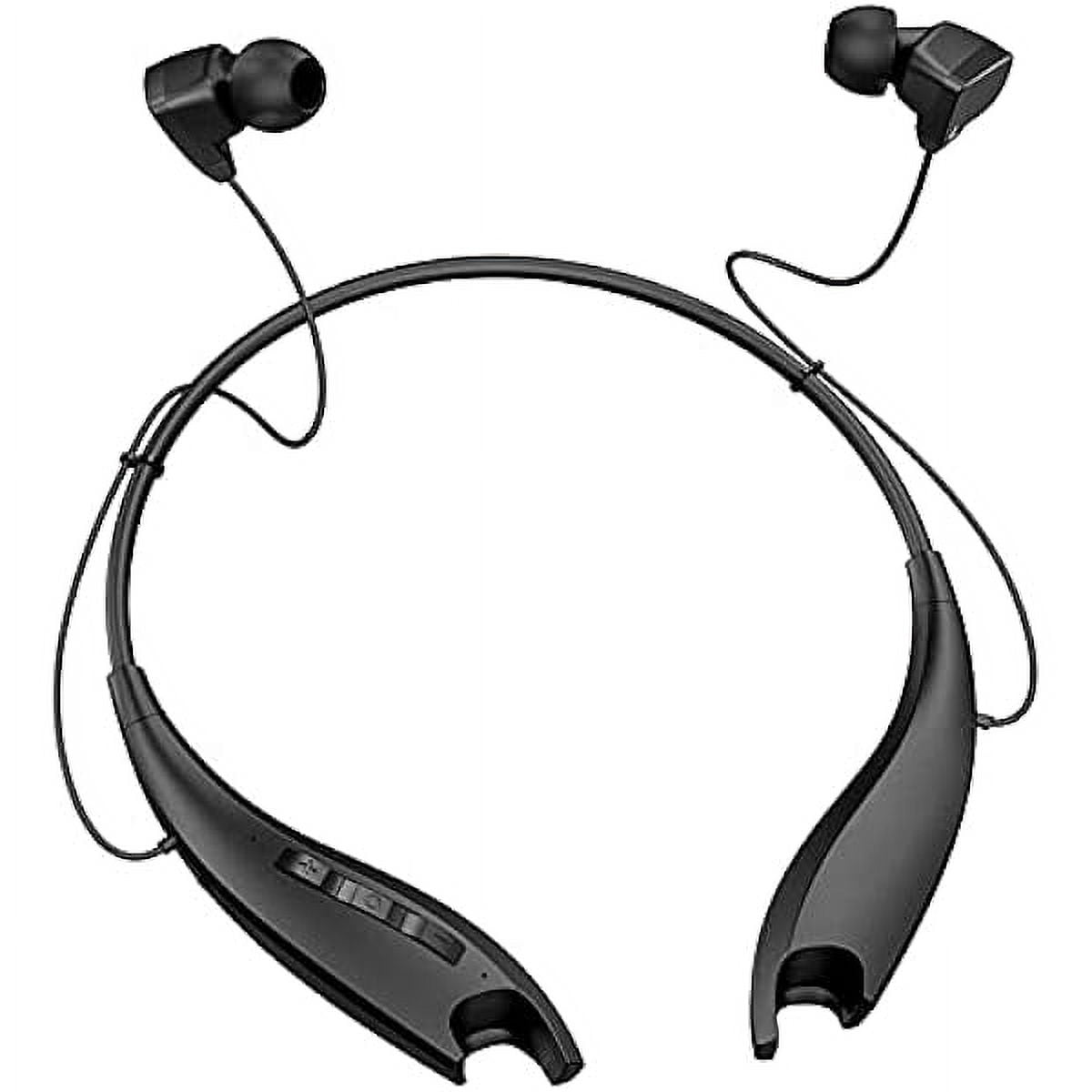 Neckband Headphones, Around The Neck Bluetooth Headphones w/Noise Cancelling Microphone, Bluetooth Headset w/ 22hrs Playtime, Neck Earphones Stereo Bass, for Music, Conference, Video, Call