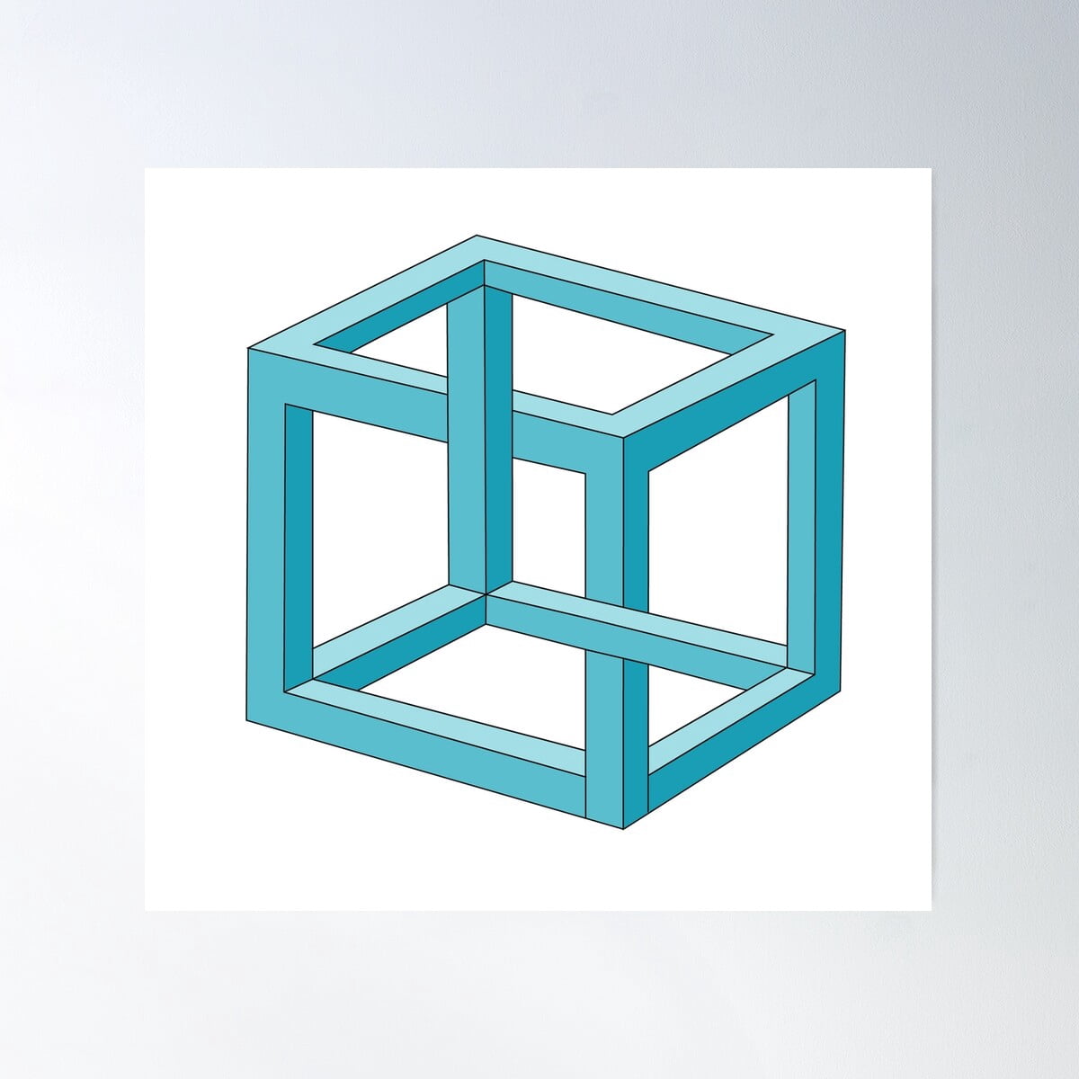 necker-s-optical-illusion-cube-poster-wall-art-modern-wall-decor-for