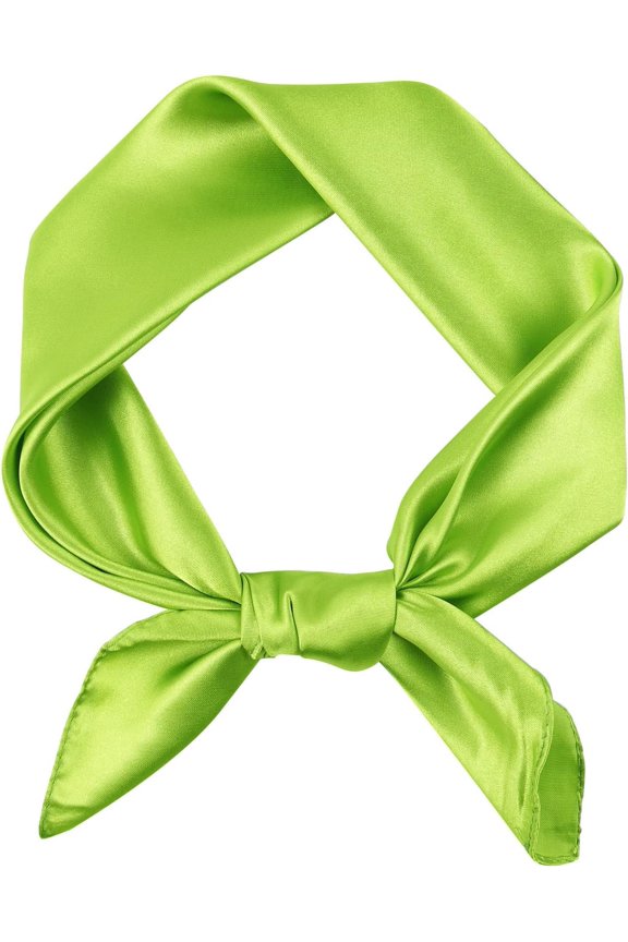 Neckerchief Square Scarf Solid Color Accessories for Spring Costume Silk Headband Ascot