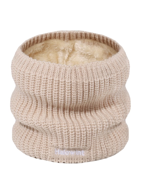 Neckerchief Winter Knit Scarf for Men Women Warm Wool Bib Windproof Slouchy Accessory