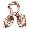 thumbnail image 1 of Neckerchief for Women - 100% Mulberry Silk Neck Scarf - Size: 21 x 21 Inches - Pink Kareta, 1 of 5