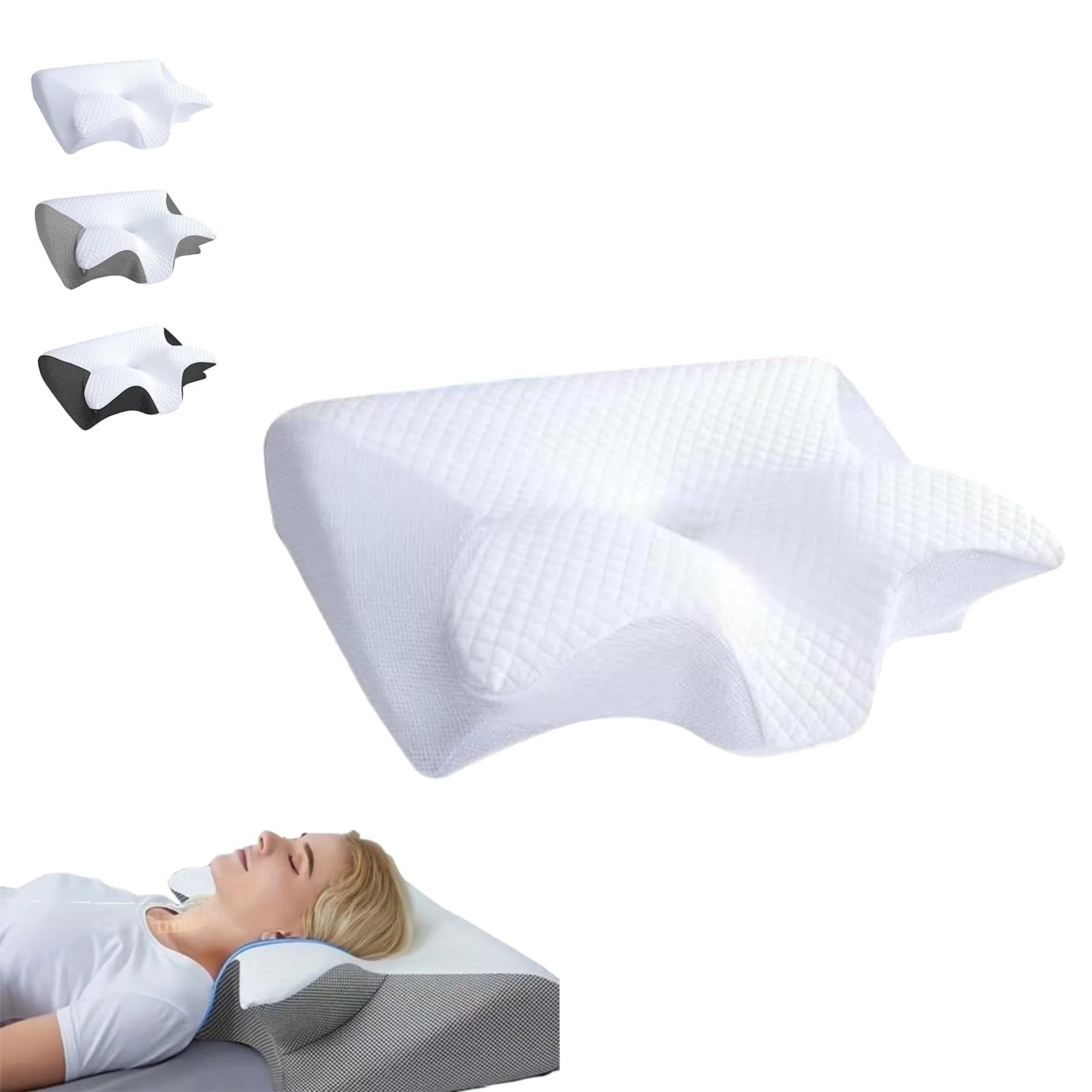 Pillow Hospitality Collection, Neck Pillows, Fits The Cervical Contour to Provide Support, Suitable for All People (White)