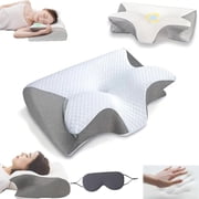 مجموعة وسائد الضيافة Neckhaven، وسادة Neckhaven، وسائد Neck Haven، وسائد Neck Haven ذات السماكة المحسنة، وسائد الدعم المحددة لمن ينامون على بطونهم من الجانب الخلفي