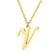 LLQKIGSXSE Necklace with A B Capital A To Z Stainless Steel Necklace With English Letters Melon Button Men And Women Necklace Initial Necklaces For Teen Girls Jewelry Letter L Necklace