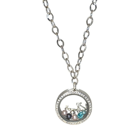 Necklace, Anchor Charm Locket