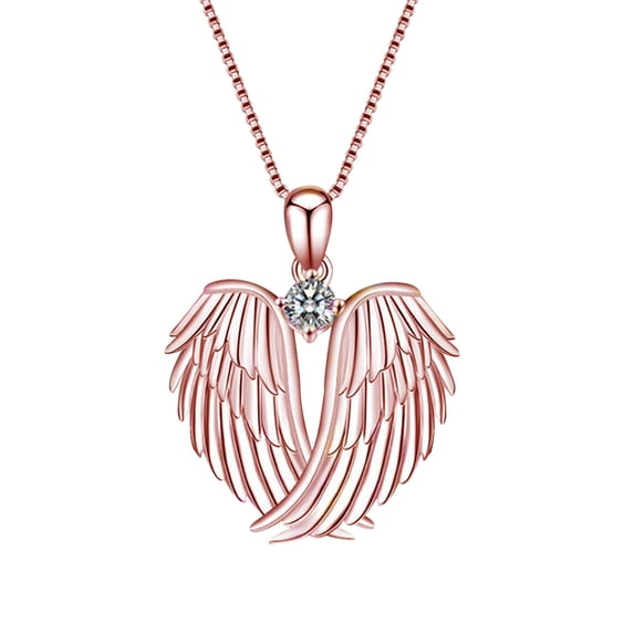 Necklace Angel-Pendant Birthstone Necklace for Women Jewelry