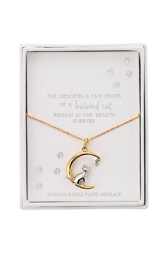 Necklace-Beloved Cat W/18K Gold Plating (16.5 -18.5 )