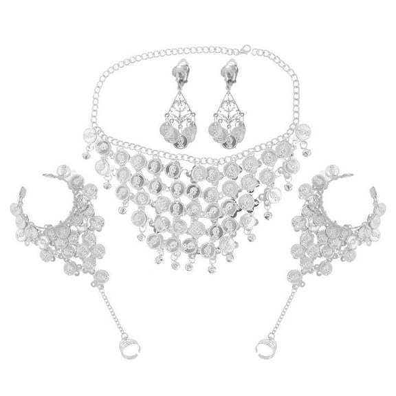 Necklace Bracelet Earrings Three-piece Set Women's Jewelry Set Lot F7 Q1U9 D6U3