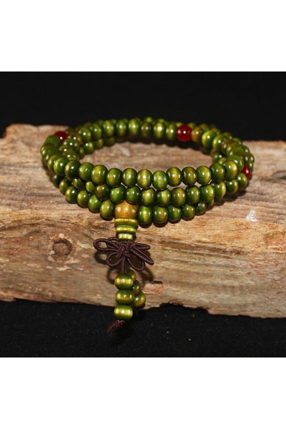 Necklace Buddhist Buddha Meditation 108 Prayer Bead Bracelet Sandalwoo Mala N1M6