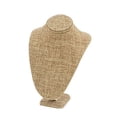 thumbnail image 1 of Necklace Bust Jewelry Display 7-1/2" Tall Burlap - Jewelry Display Stand, 1 of 2