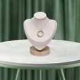 thumbnail image 1 of Necklace Chain Jewelry Bust Pendant Show with Wooden Base Display Necklace Display Holder Stand Model for Bedroom Countertop Shows Beige, 1 of 7