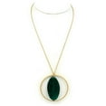thumbnail image 1 of Necklace: Circle w/ Agate Stone - 28” - NE-JN705GN, 1 of 1