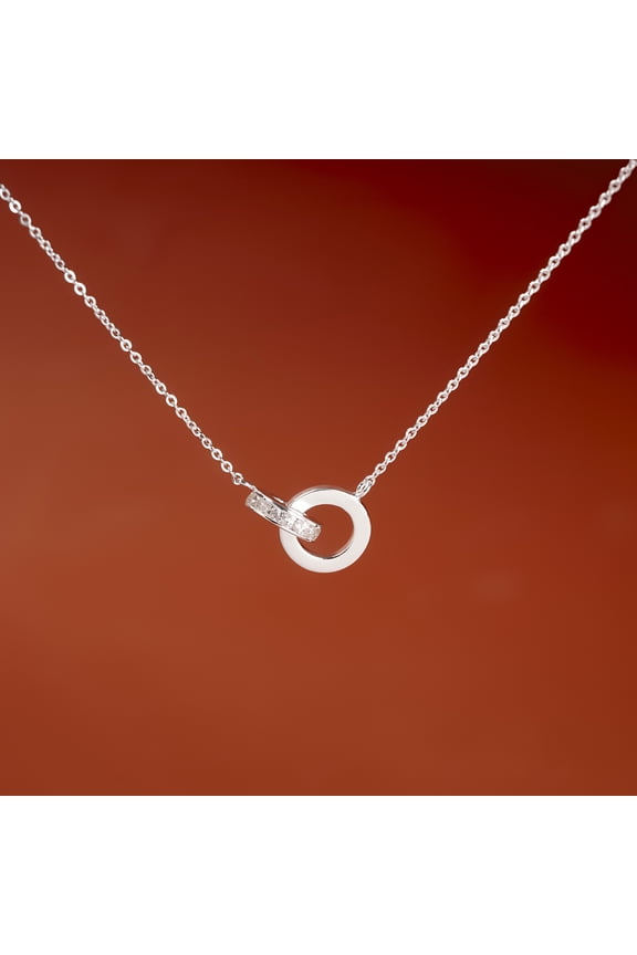 Necklace Connecting 2 Worlds, 925 Sterling Silver Necklace, Necklace for Women, Chariot Jewelry