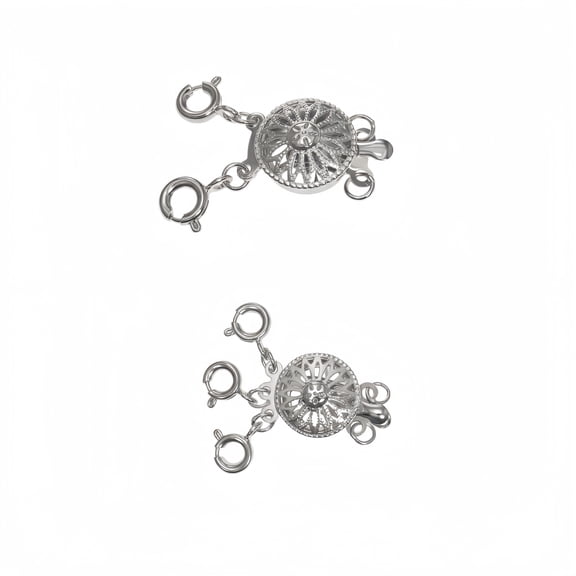 Necklace Connectors for Multiple Necklaces,Necklace Layering Clasps White Gold Plated Bracelet Extension Chain