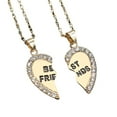 thumbnail image 1 of Necklace Couple/2 Pieces Female Necklace With Crystal Heart Best Friend A3E0, 1 of 5