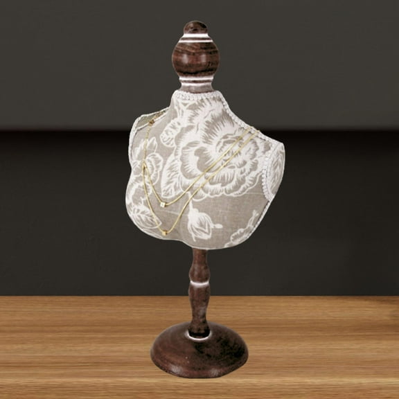 Necklace Display Bust Stand Jewelry Holder Elegant Pendant Chain Wooden Jewelry Display Bust Model Mannequin for Presentation Decoration