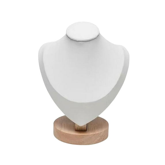 Necklace Display Bust Storage Organizer Pendant Chain Stand Holder for Dresser S White
