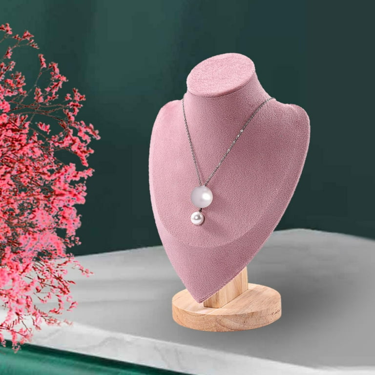 Necklace Display Bust Velvet Chain Organizer Necklace Stand Holder