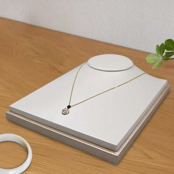 Necklace Easel Display Stand Holder Chain Organizer Shelf Bust Stand Rack Holder White