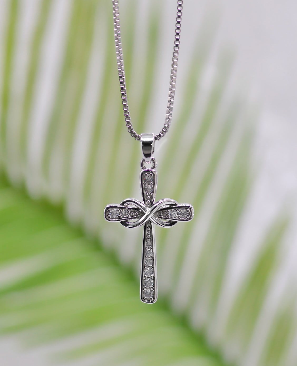 JAMES LAWRENCE COMPANY Necklace-Eden Merry-Infinity-Cross-Silver