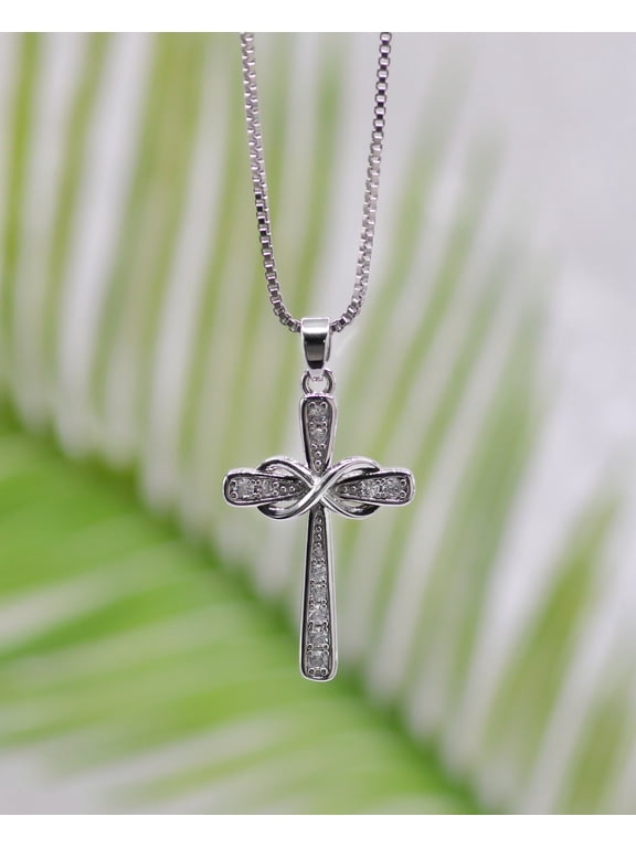 Necklace-Eden Merry-Infinity-Cross-Silver