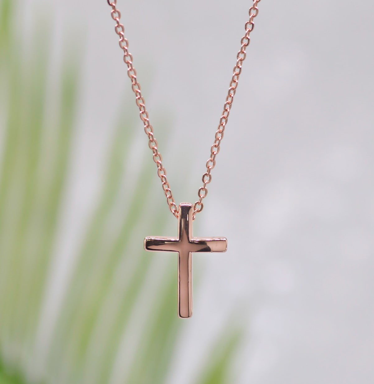 JAMES LAWRENCE COMPANY Necklace-Eden Merry-Small-Cross-Rose Gold