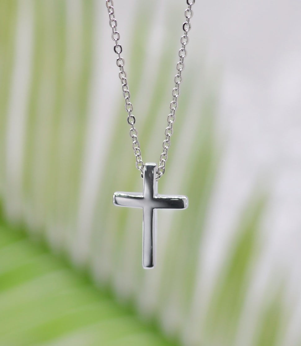 JAMES LAWRENCE COMPANY Necklace-Eden Merry-Small-Cross-Silver