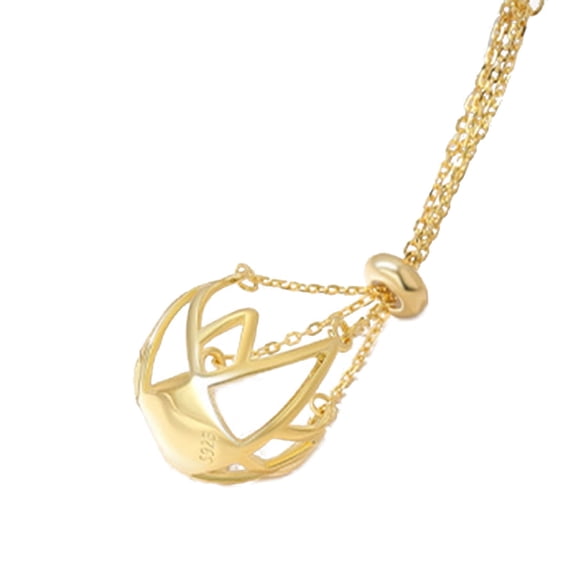 Necklace Empty Stone Holder Pearls Cage Metal Bracket Chain Rope Pendant Net Bag Neckchain Jewelry Accessory