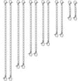 thumbnail image 1 of Necklace Extender, 12 PCS Chain Extenders for Necklaces, Premium Stainless Steel Jewelry Bracelet Anklet Necklace Extenders(Silver), Length: 1.2" 2" 3" 4" 5" 6", by, 1 of 6