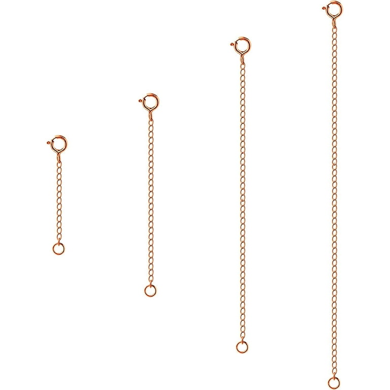 Necklace Extender Rose Gold Necklace Extenders 925 Sterling Silver  Extenders for Necklaces Rose Gold Chain Extender for Women Bracelet  Extender Rose