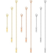 JESOT Necklace Extender Rose Gold Silver Chain Extenders Jewelry Extenders Delicate Choker Extender Stainless Steel Anklet Extender with Clasp