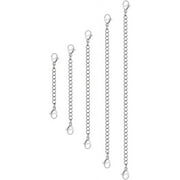 JESOT Necklace Extender Sterling Silver for Women 4 Piece Necklace Extender Chains Silver Set Fine Chain Extender for Necklace