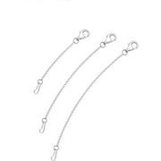 Tatamumu White Gold 925 Sterling Silver Necklace Bracelet Anklet Extenders, Lobster Clasp
