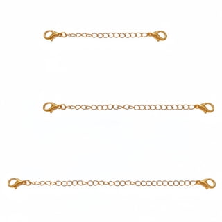 Necklace Extenders 14K Gold Plated Solid Brass Chain Extension Extenders for Necklace Bracelet Anklet(1 2 3 inch)